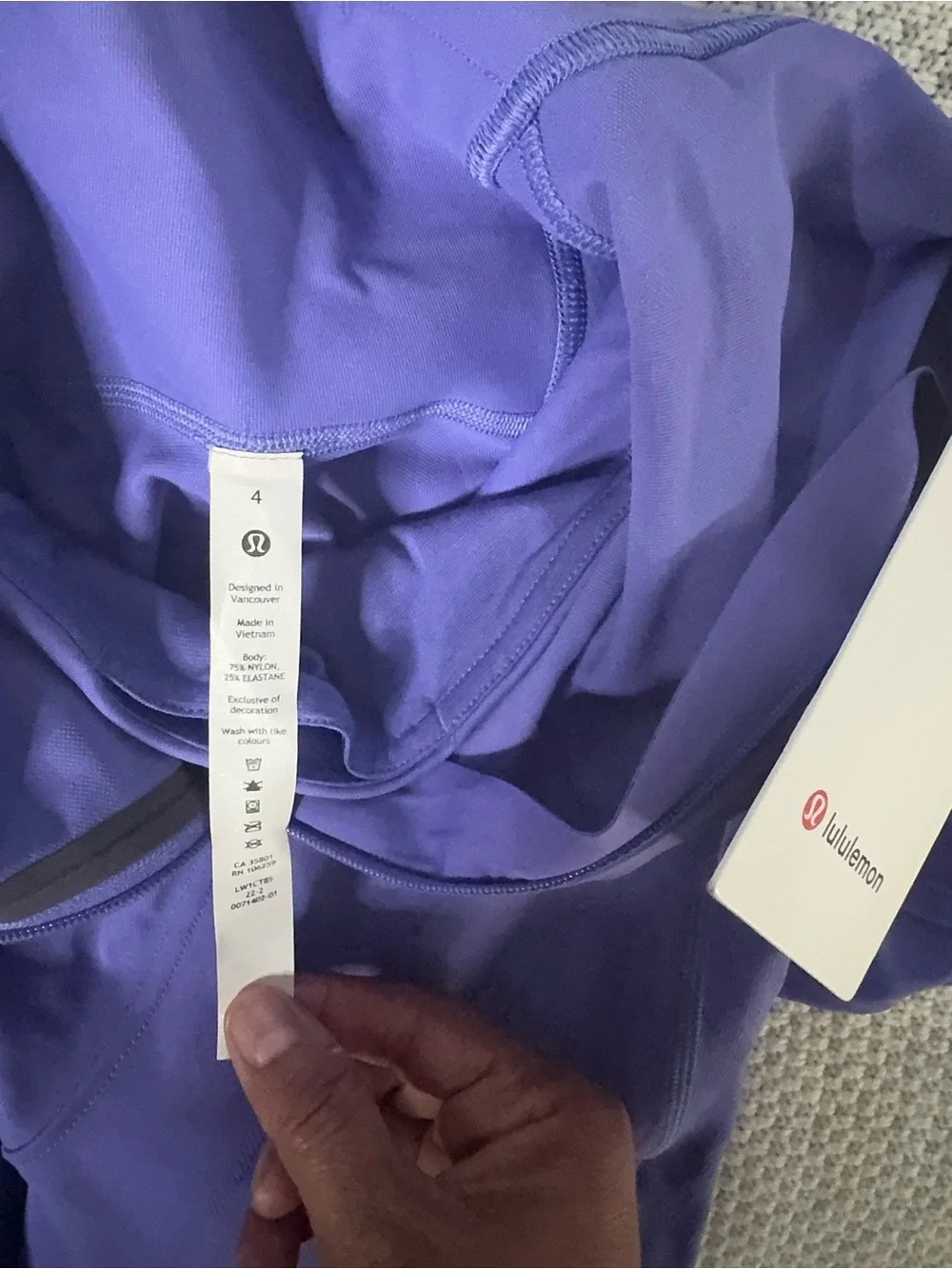 lululemon athletica Purple Front-Zip Athletic Romper